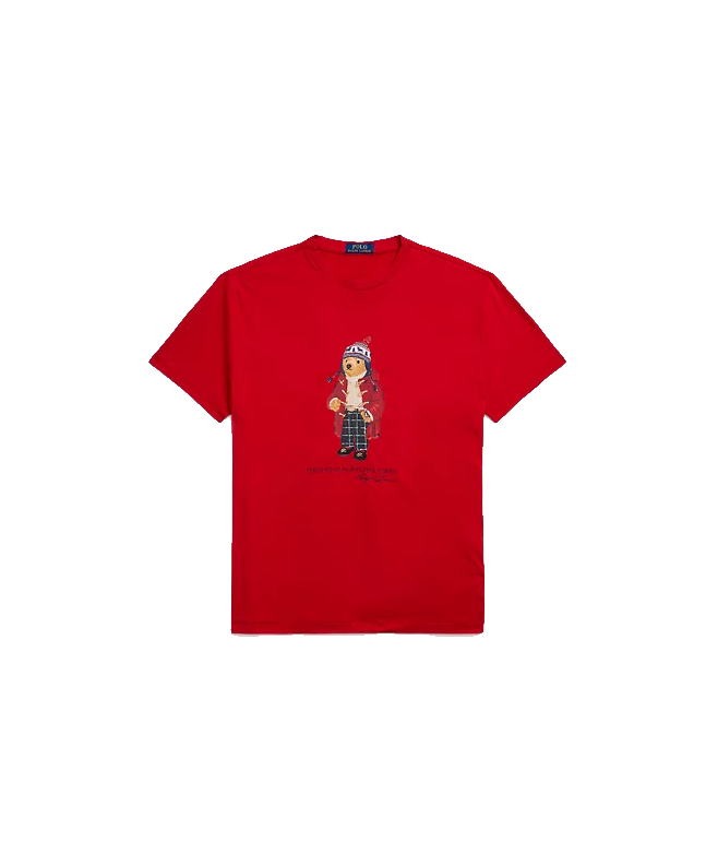 spezial madrid Polo Ralph Lauren Classic Fit Polo Bear Jersey Tee Red
