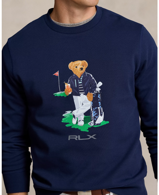 Spezial Madrid Polo Ralph Lauren Double Knit Sweatshirt RLX Refined Navy