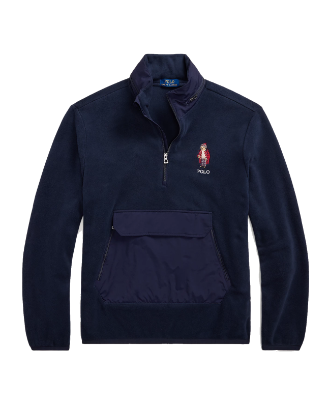 spezial madrid Polo Ralph Lauren Fleece Hybrid Hoodie Navy