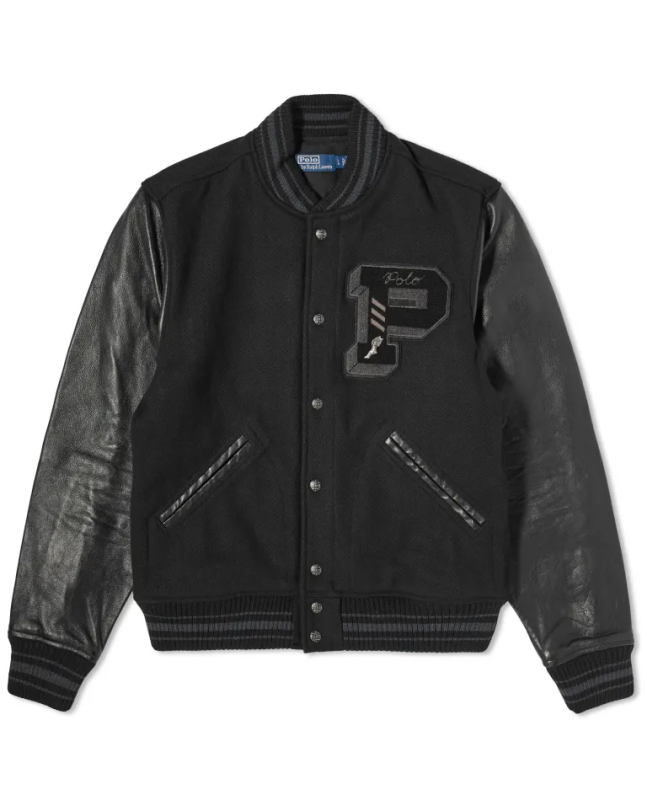 spezial madrid Polo Ralph Lauren Lined Varsity Jacket Polo Black