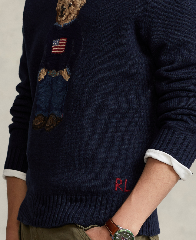 Spezial Madrid Polo Ralph Lauren Preppy Bear Crew Knit Navy
