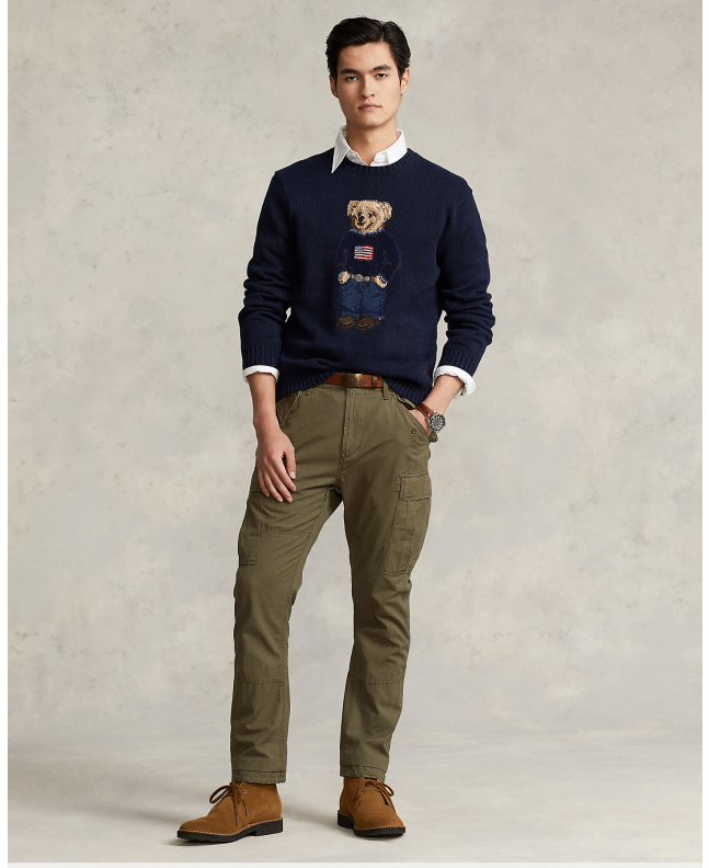 Spezial Madrid Polo Ralph Lauren Preppy Bear Crew Knit Navy