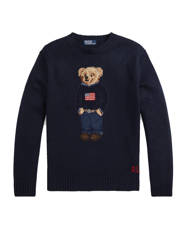 spezial madrid Polo Ralph Lauren Preppy Bear Crew Knit Navy
