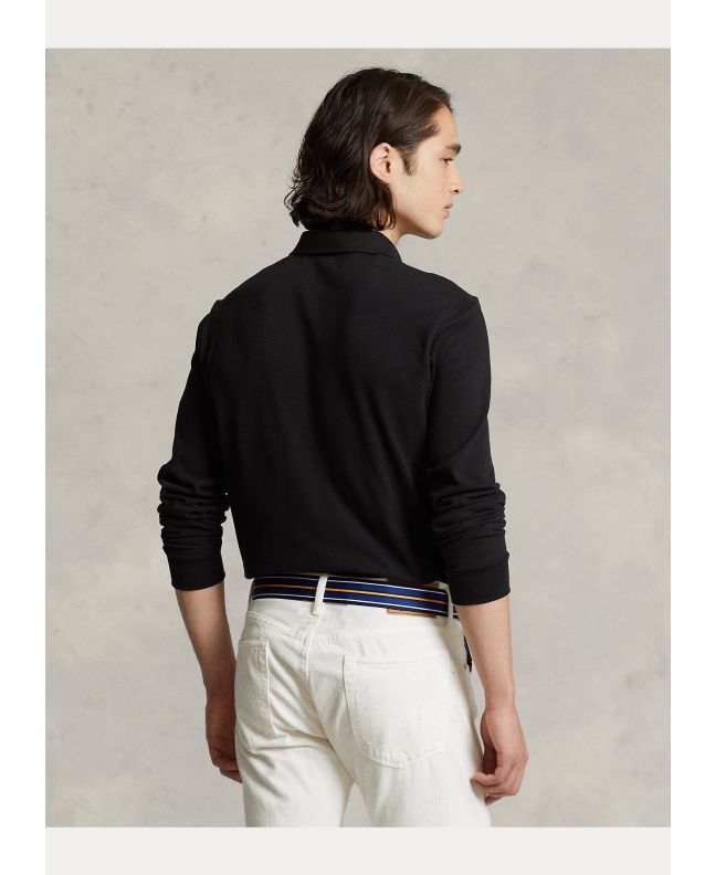 Spezial Madrid Polo Ralph Lauren Vally Bear Long Sleeved Polo Slim Fit Black