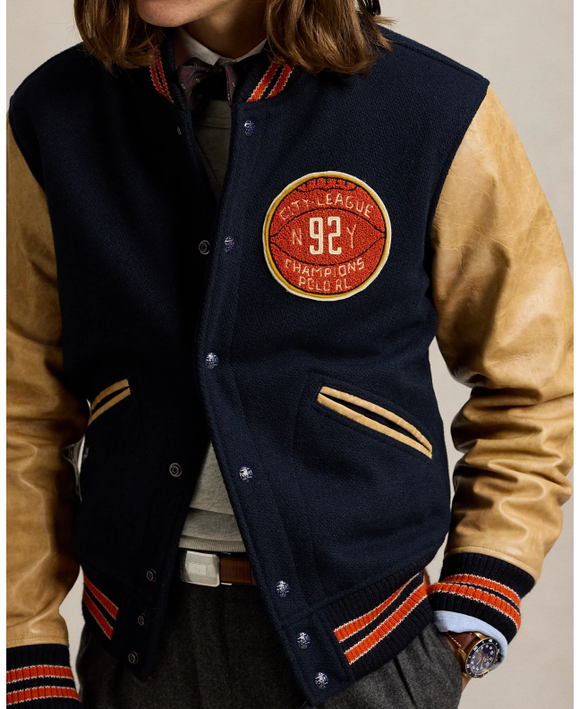 Spezial Madrid Polo Ralph Lauren Varsity Inspired Jacket Hunter Navy