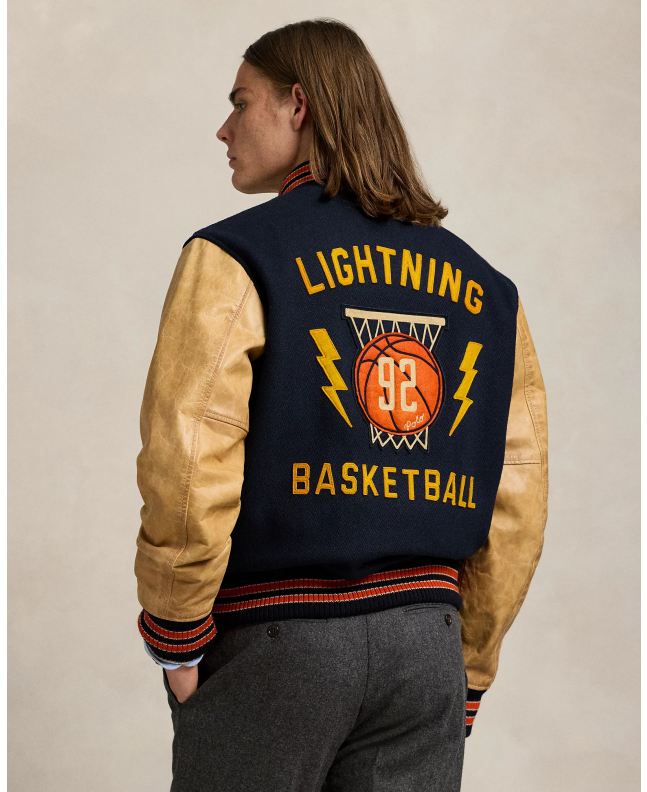 Spezial Madrid Polo Ralph Lauren Varsity Inspired Jacket Hunter Navy