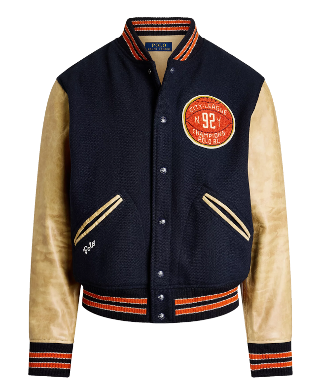 spezial madrid Polo Ralph Lauren Varsity Inspired Jacket Hunter Navy