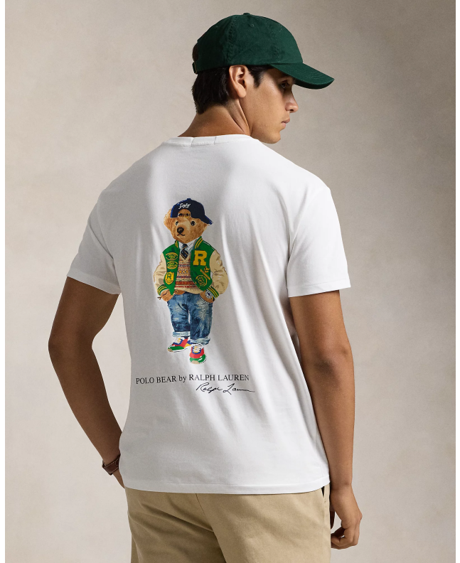 Spezial Madrid Polo Ralph Lauren Varsity Pocket Bear Tee White