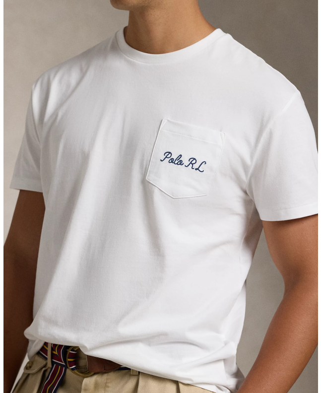 Spezial Madrid Polo Ralph Lauren Varsity Pocket Bear Tee White