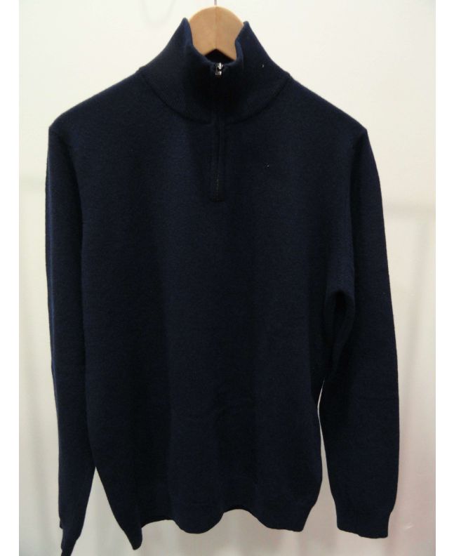 spezial madrid Pringle of Scotland Merino Half Zip Sweater Navy