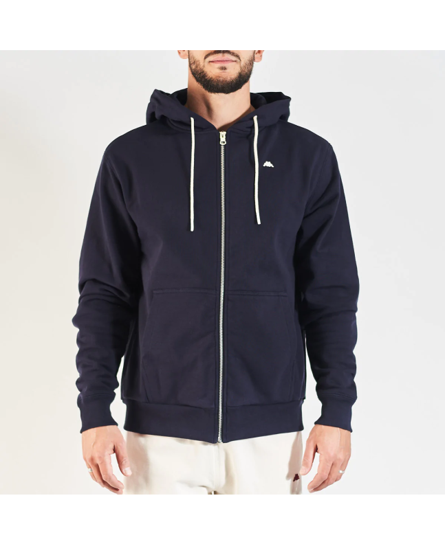 Spezial Madrid Robe Di Kappa Portos Hooded Full Zip Sweatshirt Blue Navy