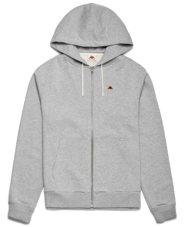 spezial madrid Robe di Kappa Portos Hooded Full Zip Sweatshirt Grey Marl