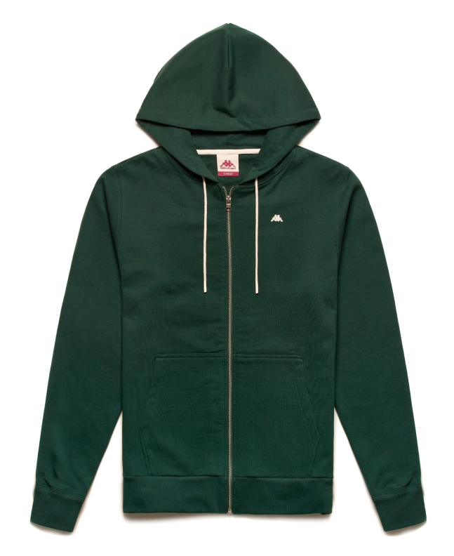 spezial madrid Robe di Kappa Portos Hooded Full Zip Sweatshirt Green