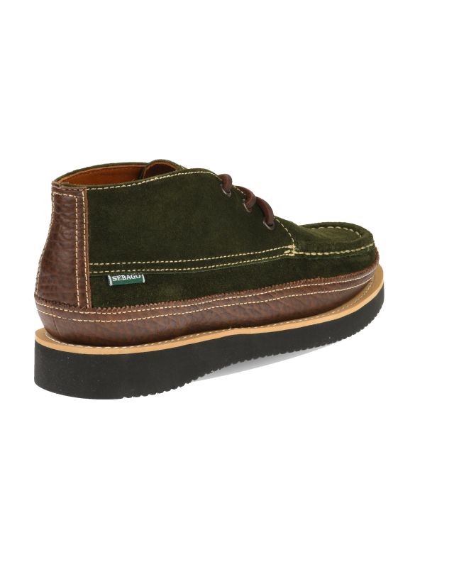 Spezial Madrid Sebago Miwak Suede Canoe Boot Dark Brown & Dark Military