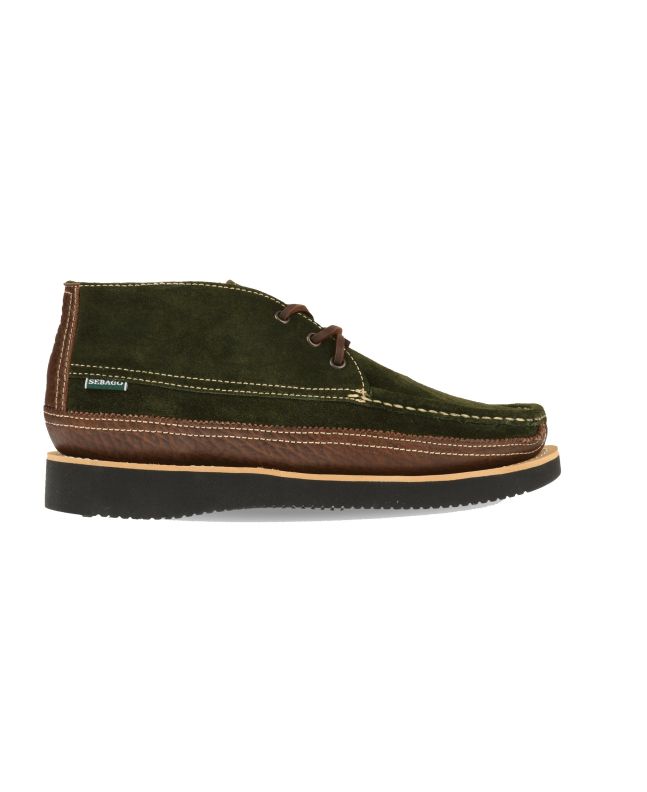 Spezial Madrid Sebago Miwak Suede Canoe Boot Dark Brown & Dark Military