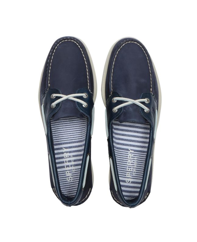 Spezial Madrid Sperry Topsider Authentic Original 2-Eye Tumbled & Nubuck Navy