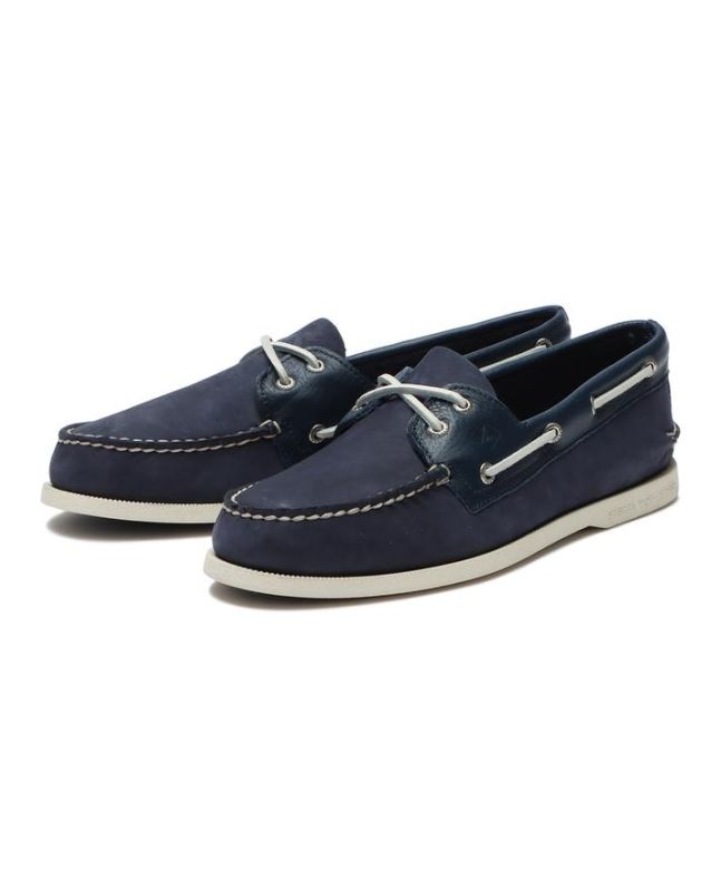 Spezial Madrid Sperry Topsider Authentic Original 2-Eye Tumbled & Nubuck Navy