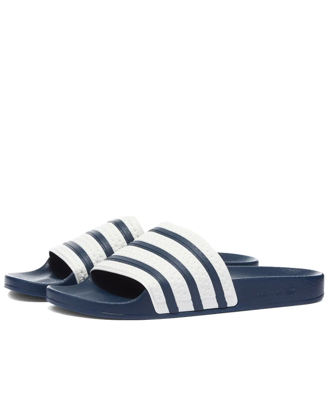 spezial madrid Adidas Adilette Adiblue & White
