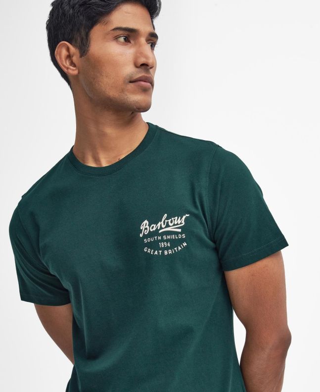 Spezial Madrid Barbour Script Graphic Tee Seaweed