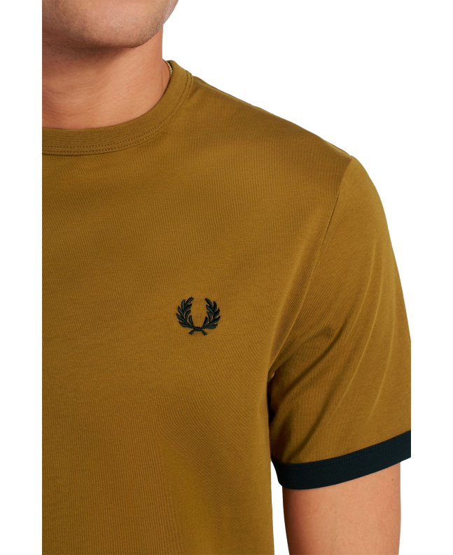 Spezial Madrid Fred Perry Ringer Tee Dark Caramel