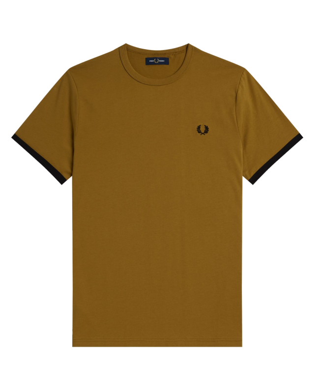 Spezial Madrid Fred Perry Ringer Tee Dark Caramel