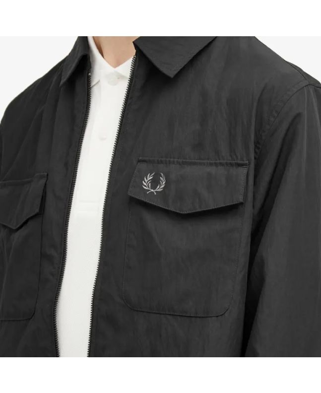 Spezial Madrid Fred Perry Zip Overshirt Black