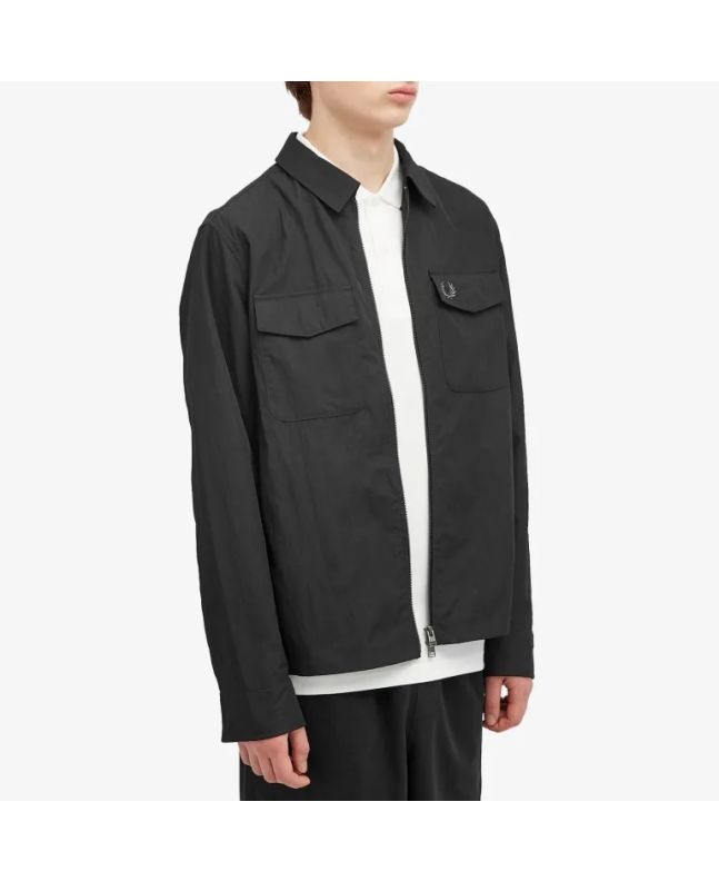 Spezial Madrid Fred Perry Zip Overshirt Black