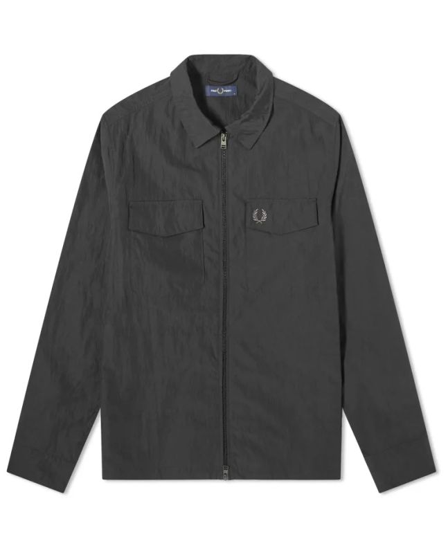 spezial madrid Fred Perry Zip Overshirt Black