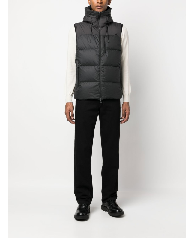 Spezial Madrid Herno Padded Vest Hooded Black