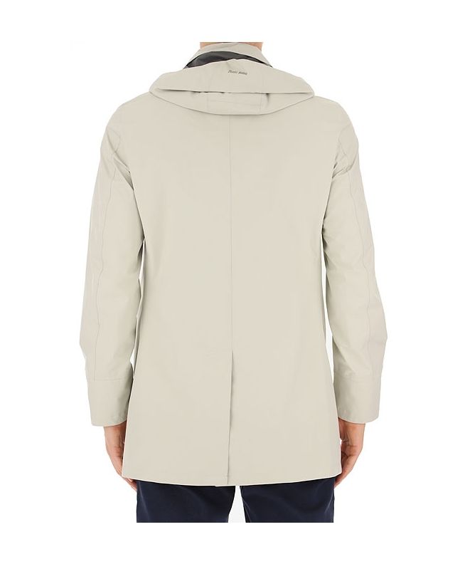 Spezial Madrid Herno Trench Coat Hoodie Grey