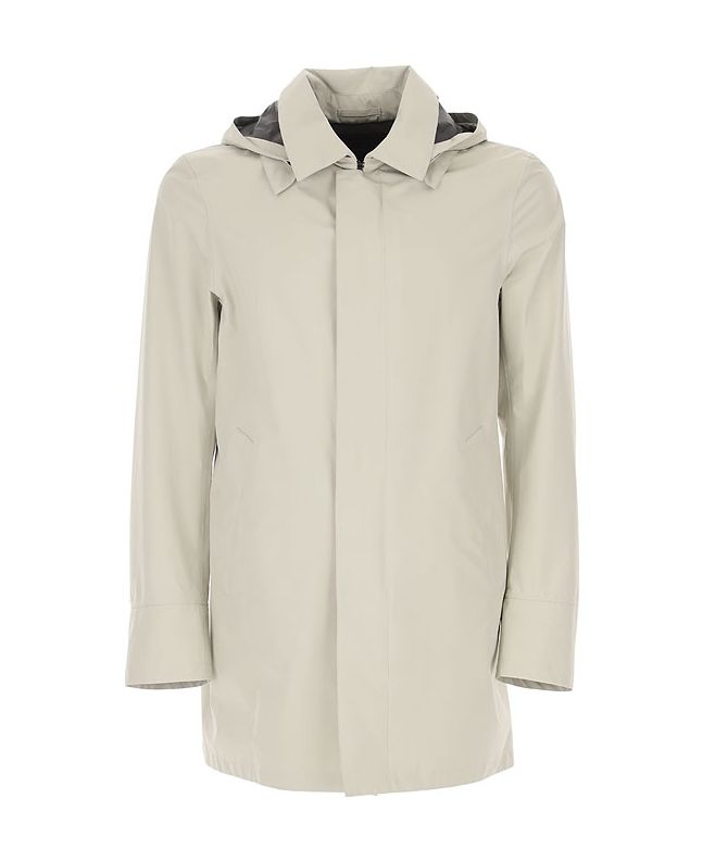 spezial madrid Herno Trench Coat Hoodie Grey
