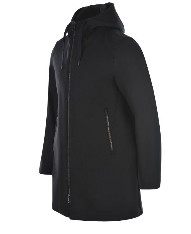 Spezial Madrid Herno Wool Blend Parka Navy Blue