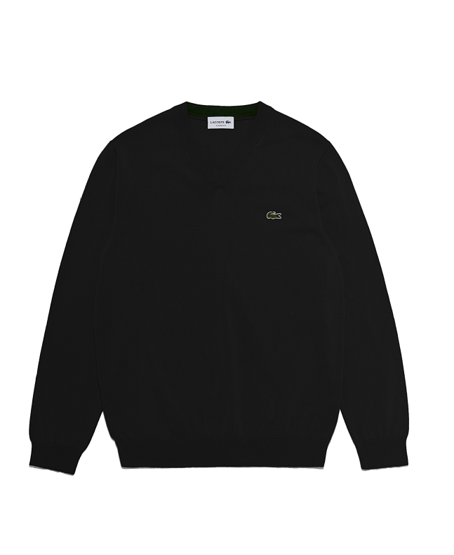 spezial madrid Lacoste Jersey Tricot V Neck Black