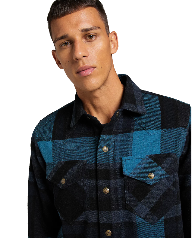 Spezial Madrid Lee 101 Wool Overshirt Sky