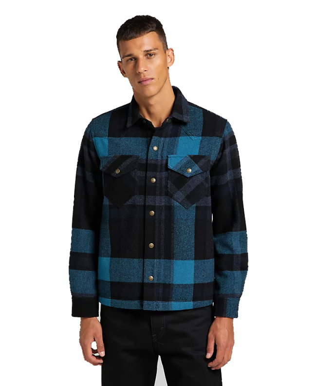 Spezial Madrid Lee 101 Wool Overshirt Sky