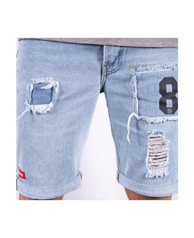 Spezial Madrid Loco Bermuda Denim Shorts Blue