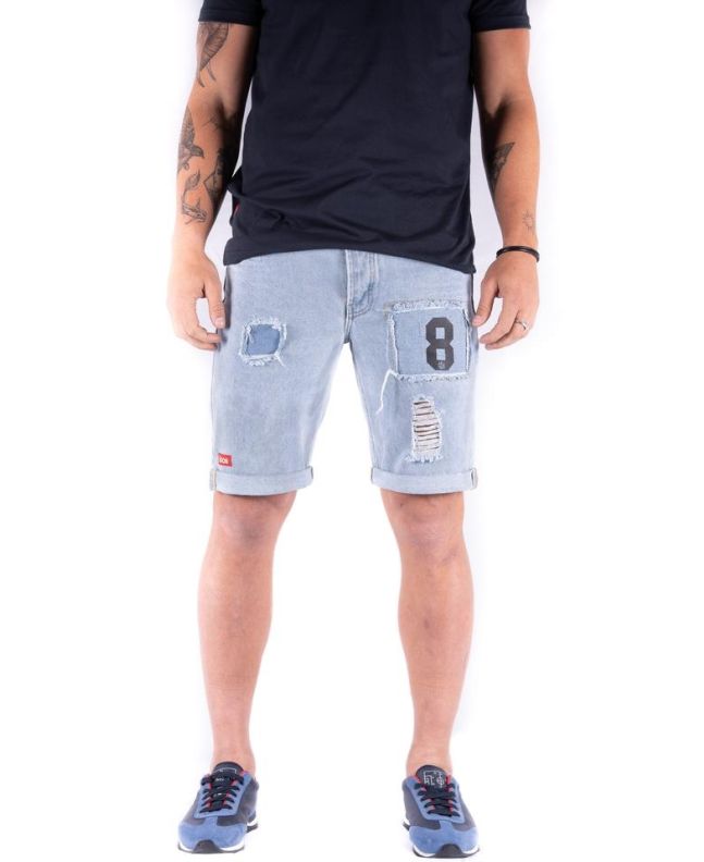 spezial madrid Loco Bermuda Denim Shorts Blue