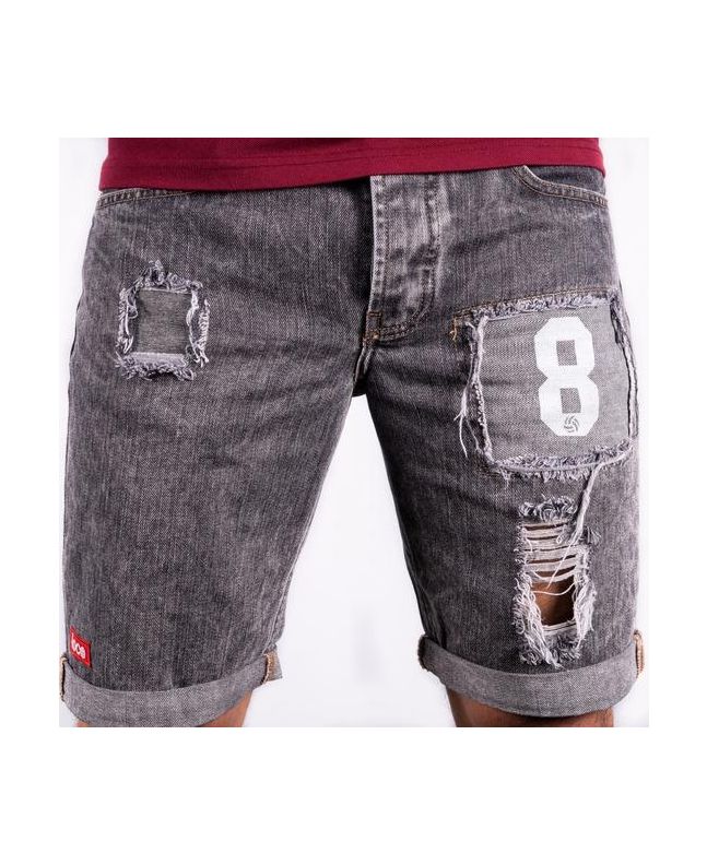 Spezial Madrid Loco Bermuda Denim Shorts Grey