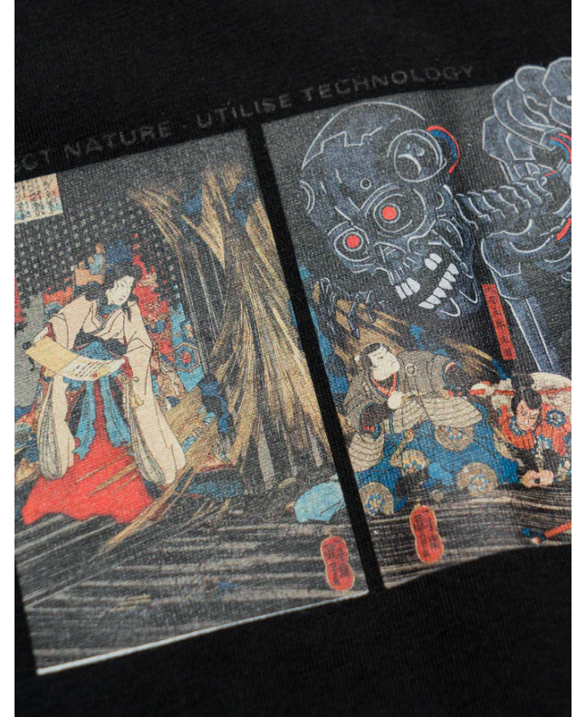 Spezial Madrid Maharishi Ciber Skeleton Tee Black