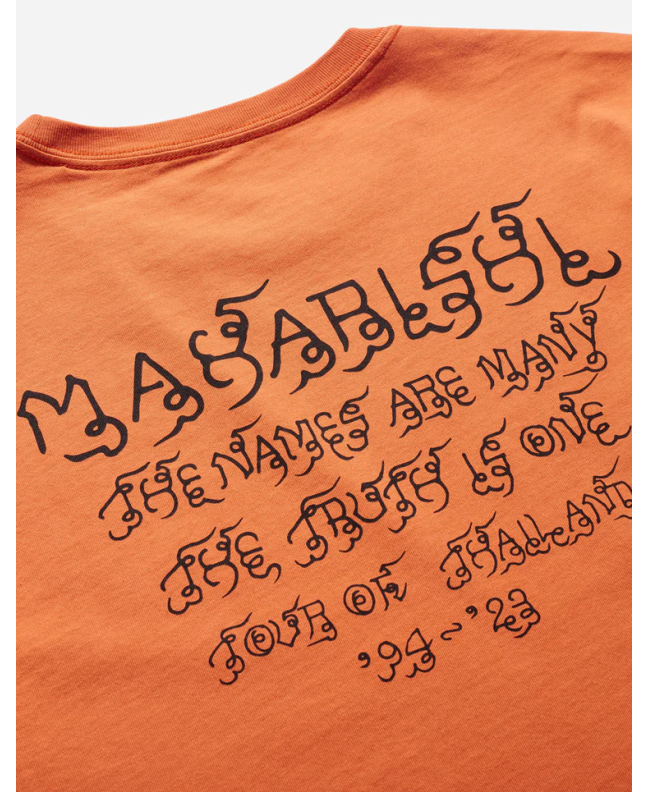 Spezial Madrid Maharishi Thai Script Tee Rust