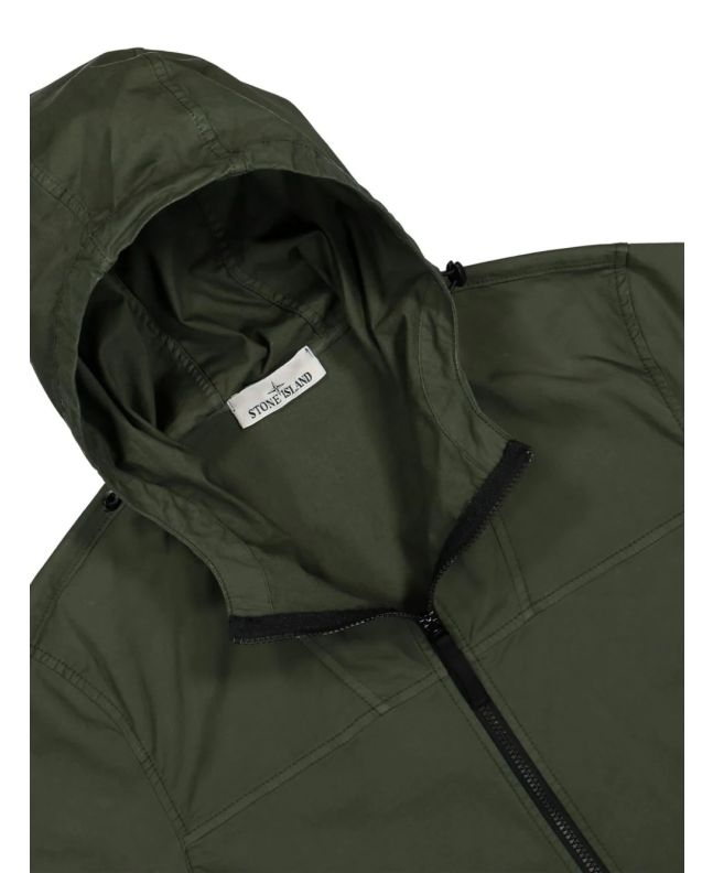 Spezial Madrid Stone Island 10110 Supima® Cotton Twill Stretch-TC Overshirt Olive