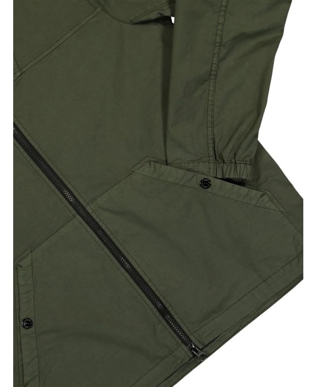 Spezial Madrid Stone Island 10110 Supima® Cotton Twill Stretch-TC Overshirt Olive