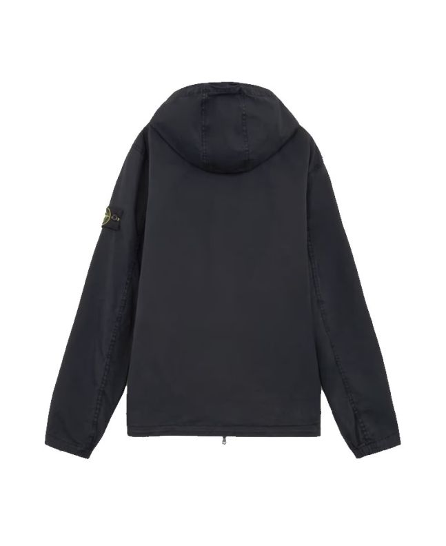 Spezial Madrid Stone Island 10110 Supima® Cotton Twill Stretch-TC Overshirt Navy Blue