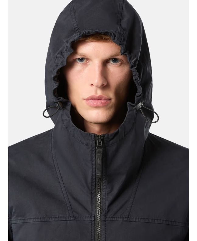 Spezial Madrid Stone Island 10110 Supima® Cotton Twill Stretch-TC Overshirt Navy Blue