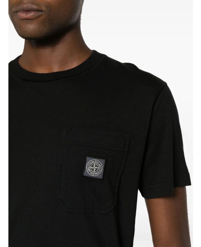 Spezial Madrid Stone Island 21957 'Fissato' Treatment Tee Black