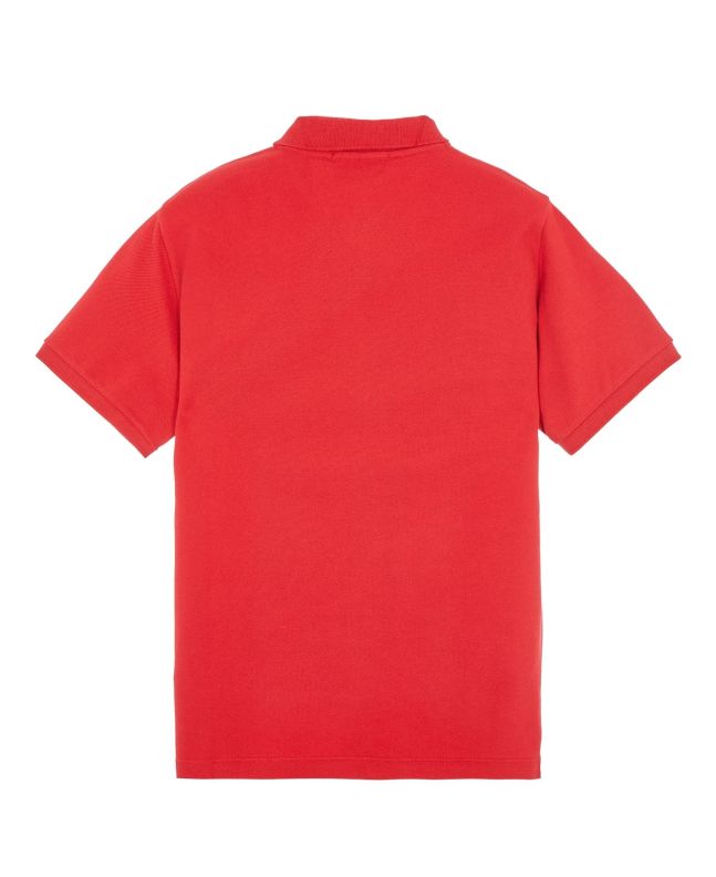 Spezial Madrid Stone Island 22R39 Cotton Pique Polo Shirt Red