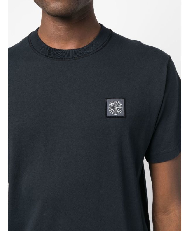Spezial Madrid Stone Island 23757 Cotton Jersey Tee Navy Blue
