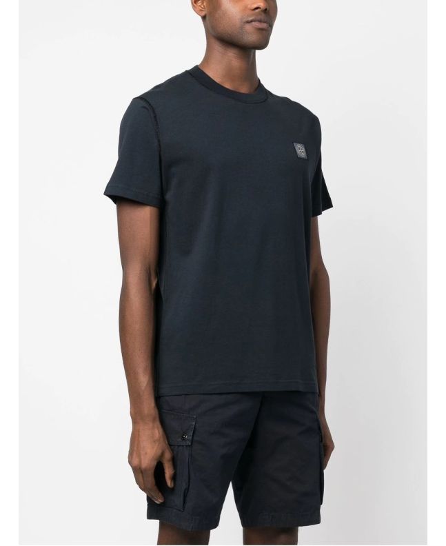 Spezial Madrid Stone Island 23757 Cotton Jersey Tee Navy Blue