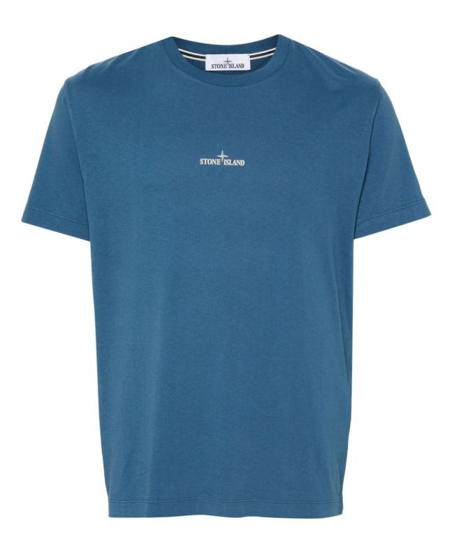 spezial madrid Stone Island 2NS81 Badge Back Cotton Jersey Tee Avio Blue