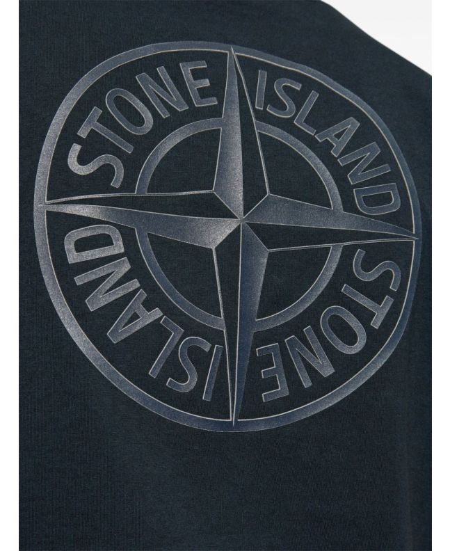 Spezial Madrid Stone Island 2NS81 Badge Back Cotton Jersey Tee Navy Blue